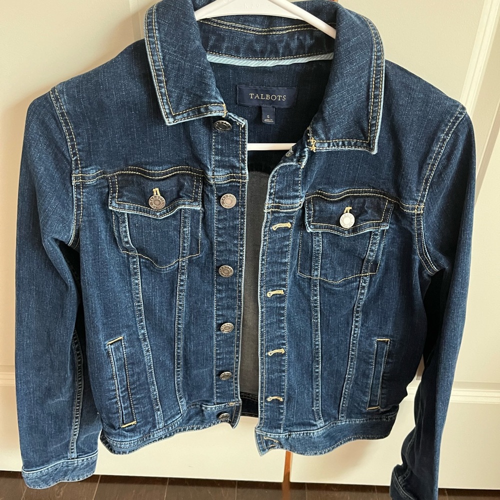 Dark denim jean jacket from Talbots